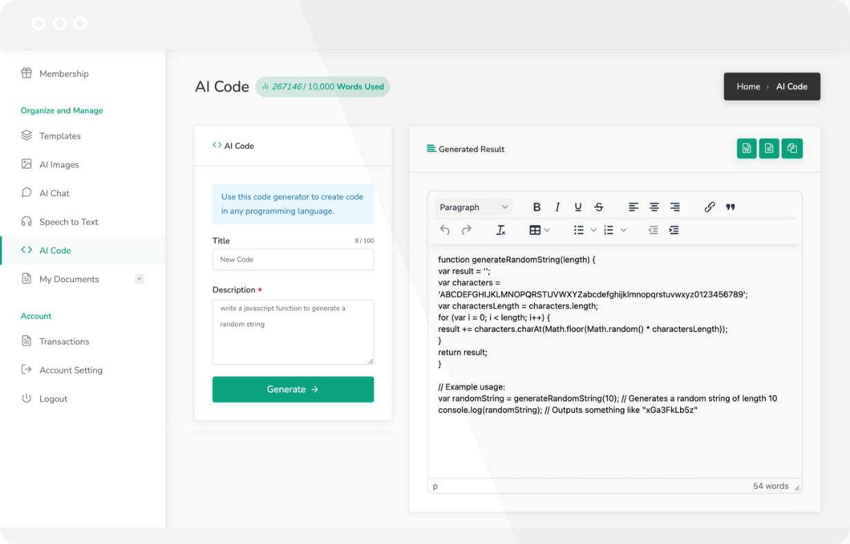 AI Code Generator