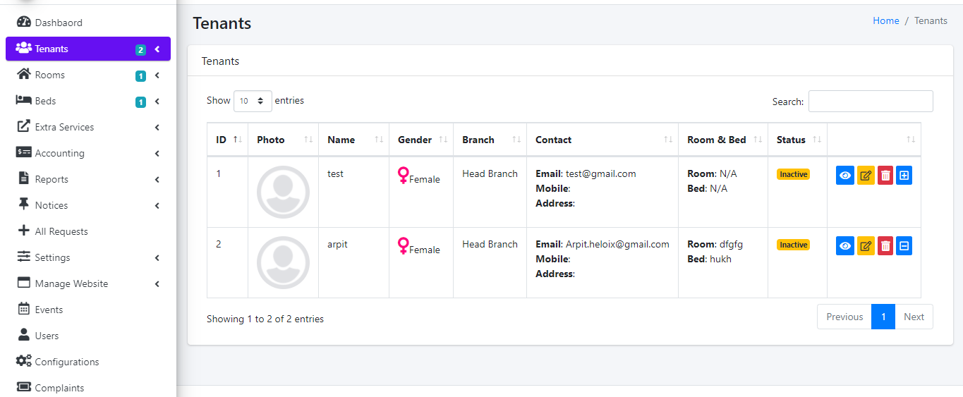 Letster - Hostel Management System - Feature showcase 4