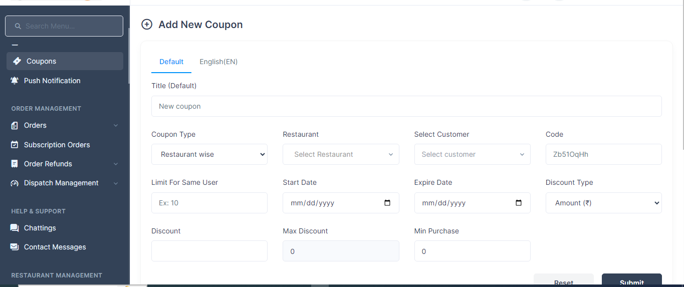 Customer App Features