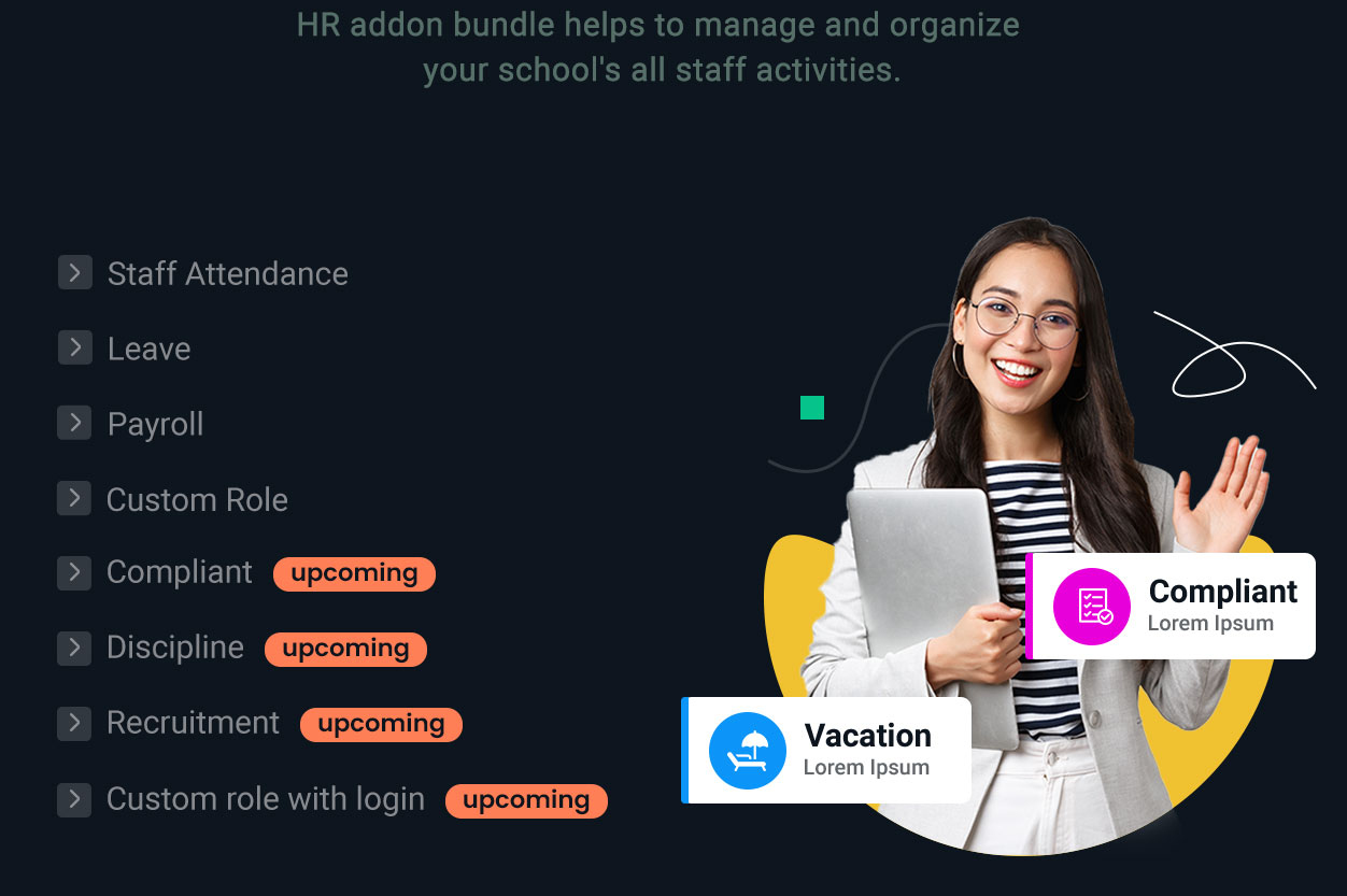 Saasko - SaaS School Management System - Feature showcase 4