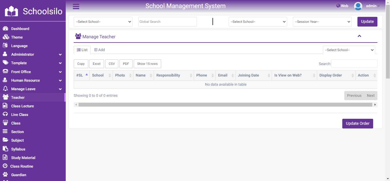 School Silo - Multi-School Management System - Feature showcase 5