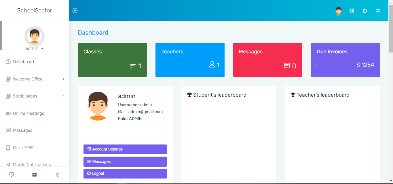 SchoolSector - School Management System - Feature showcase 4