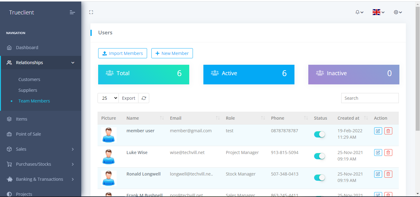 TrueClient - Project Management System