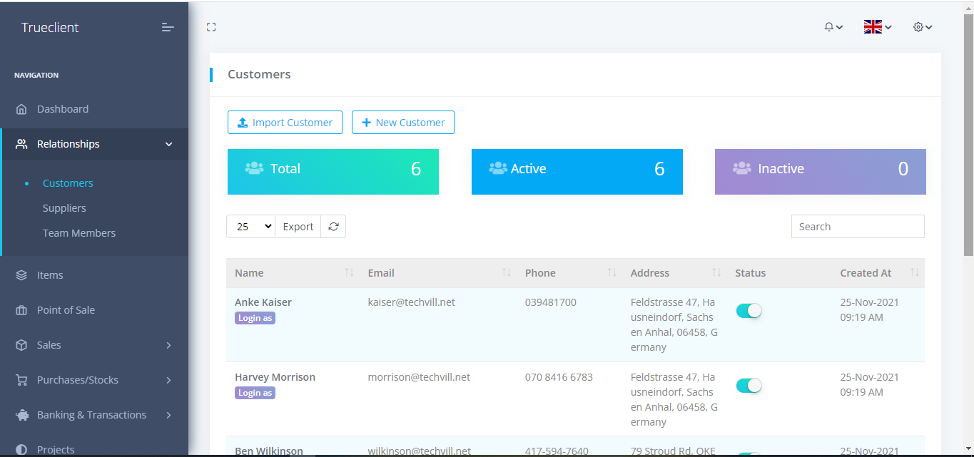 TrueClient - Project Management System