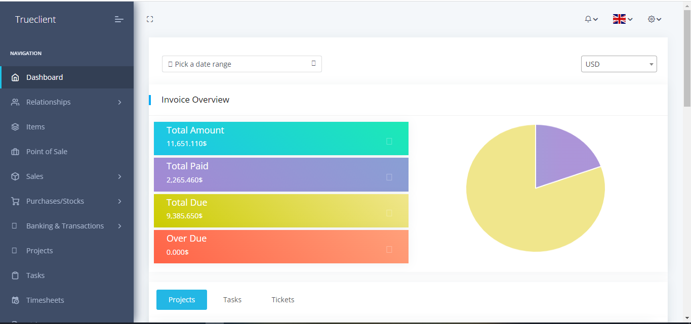 TrueClient - Project Management System