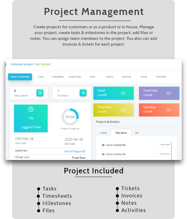 TrueClient - Management System Desc