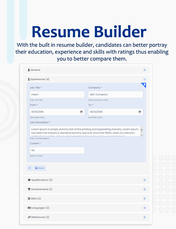 Applicant tracking pipeline view