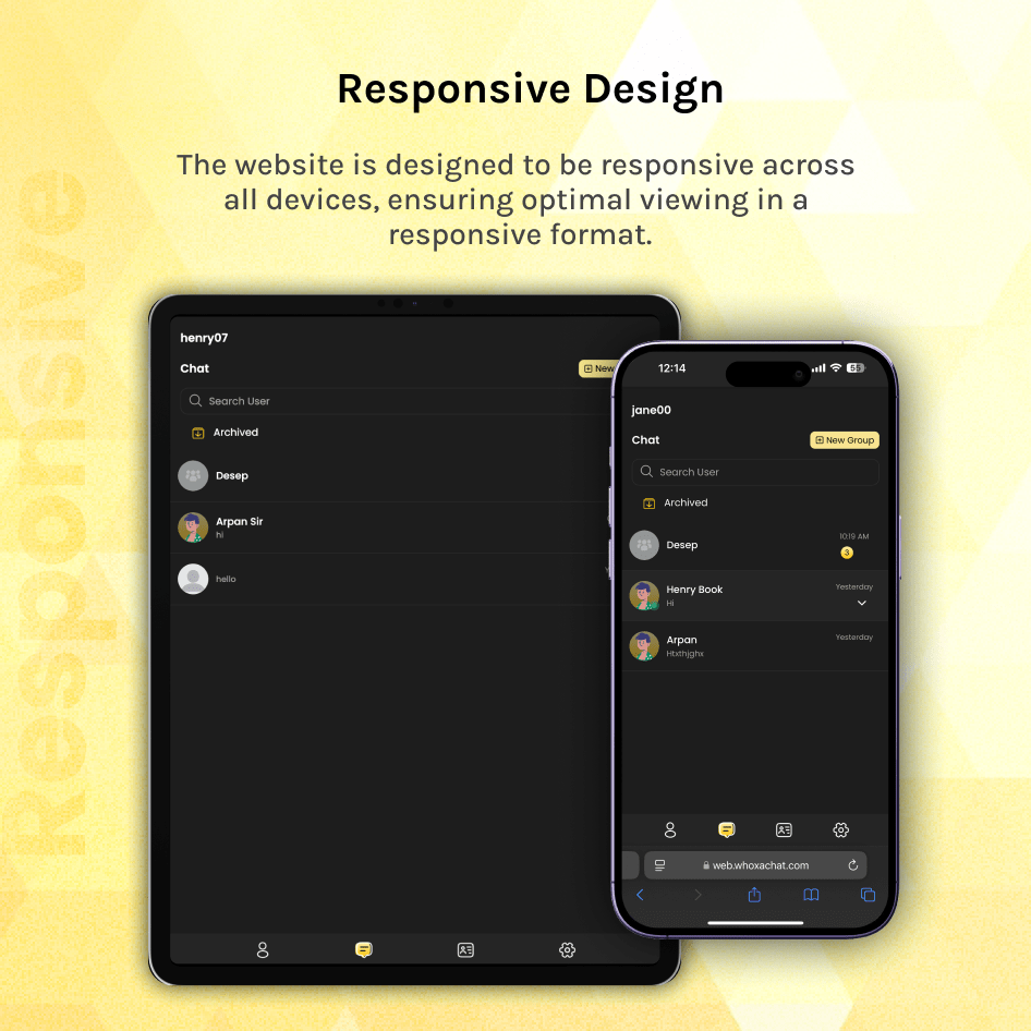 WhatsChat Dark Mode